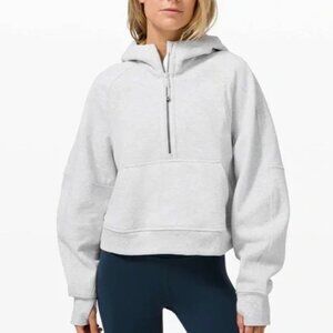 Scuba Oversized Half-Zip Hoodie Grey